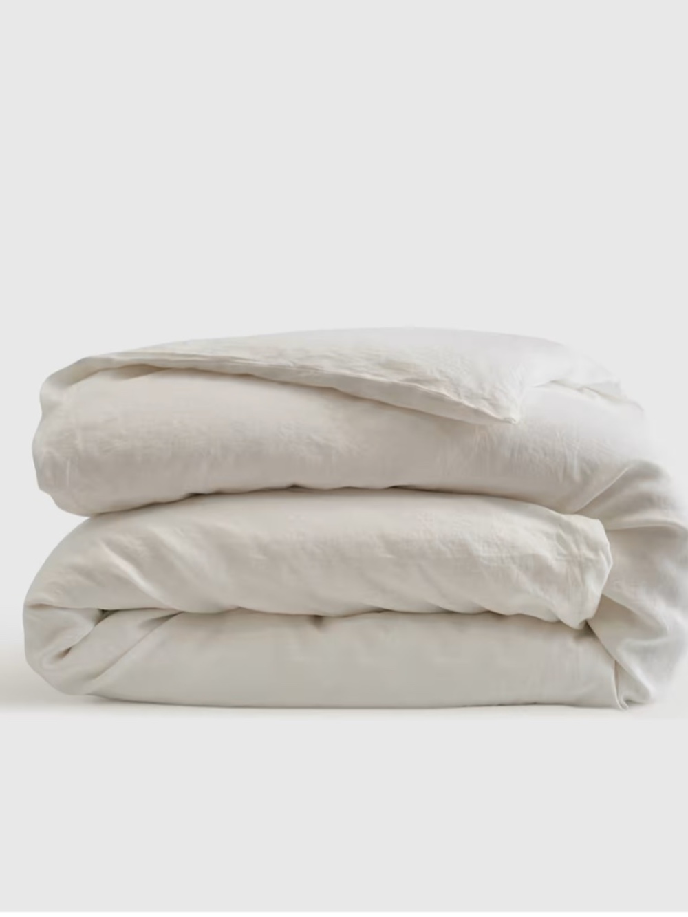 European Linen Duvet Cover New King CA King White
